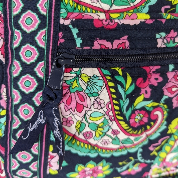 Vera Bradley Navy Colorful Petal Paisley Crossbody Bag Purse - Picture 10 of 15